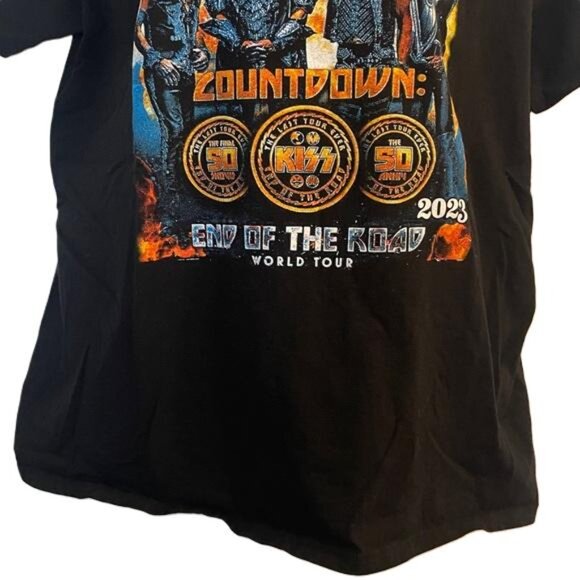 KISS Countdown End of the Road World Tour 2003 Graphic T-Shirt, Large - Picture 3 of 6